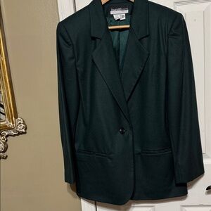 Classic Wool Dark Green Blazer